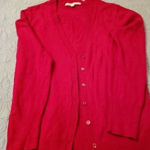 CLEO PETITES CHERRY RED CARDIGAN